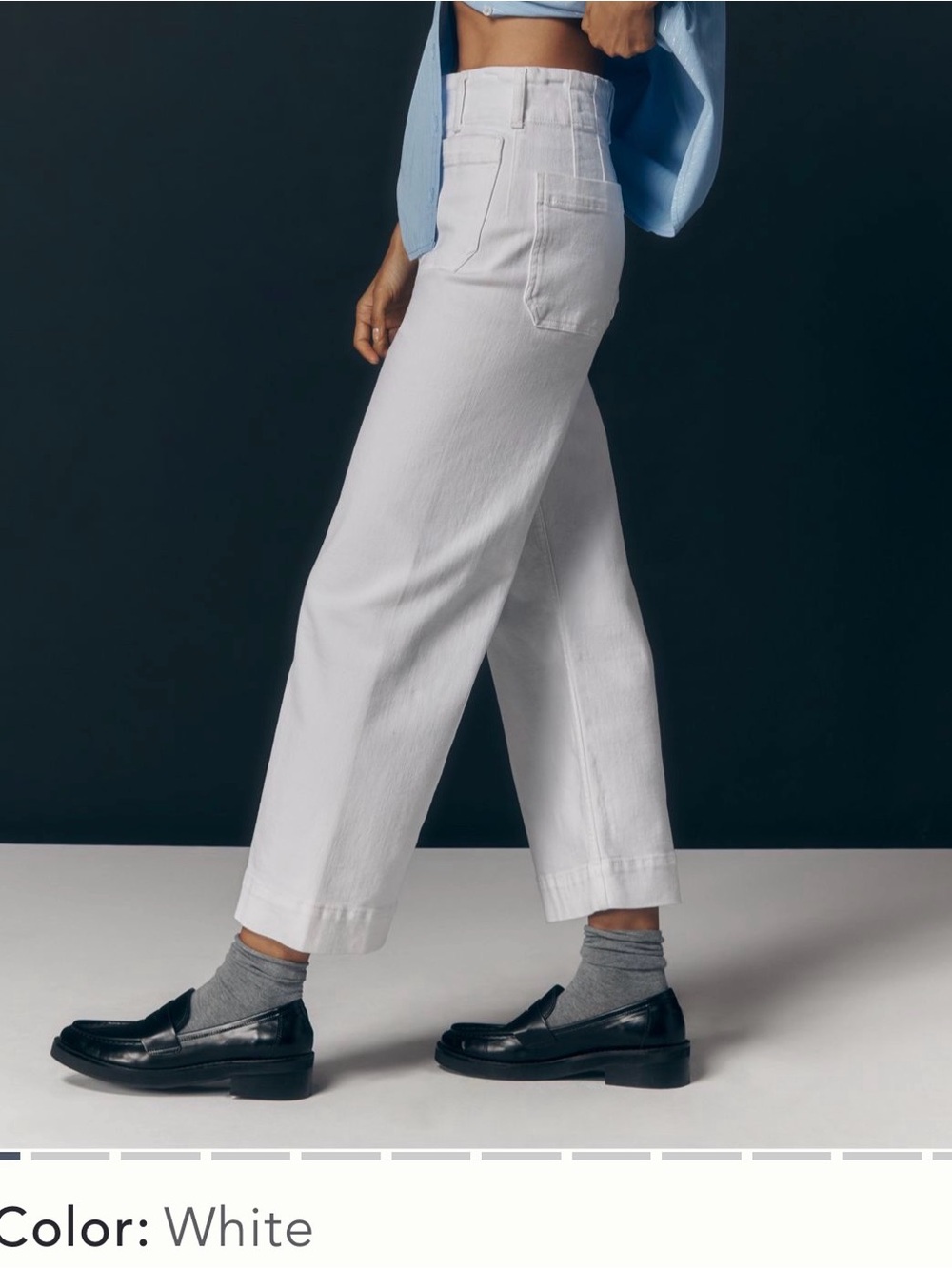 Maeve Colette High-Rise Tall Wide Leg Cropped Jean in White 29Tall (8)